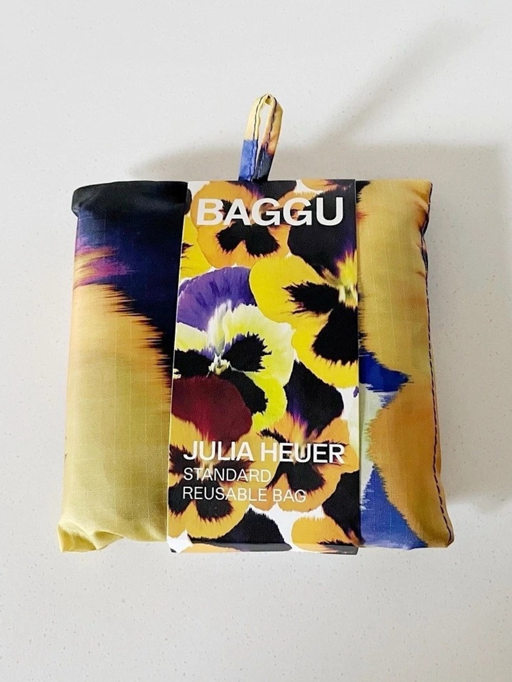 BAGGUx Julia Heuer Pansy Reusable Bag Standard Size NWT